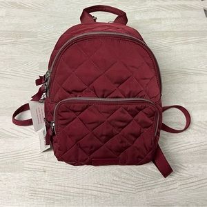 Vera Bradley Iconic Mini Backpack—Berry Red